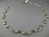 ESTATE 2.16CT ROUND DIAMOND 14K WHITE GOLD 3D CLASSIC DOUBLE WAVE NECKLACE #6869
