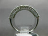 ESTATE LARGE 2.90CT DIAMOND 14K WHITE GOLD 3D MULTI ROW WEDDING ANNIVERSARY RING
