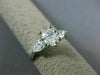 ESTATE 1.29CT OVAL & PEAR SHAPE DIAMOND 14KT WHITE GOLD 3 STONE ENGAGEMENT RING