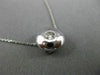 ESTATE .15CT ROUND CUT DIAMOND 14KT WHITE GOLD 3D ROUND SOLITAIRE PENDANT#19649
