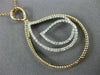 ESTATE LARGE .40CT DIAMOND 18KT WHITE & ROSE GOLD 3D TEAR DROP FLOATING PENDANT