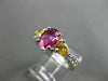 1.95CT DIAMOND & AAA SAPPHIRE & RUBALITE 18K WHITE GOLD 3D ENGAGEMENT RING 27634
