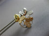 LARGE .37CT DIAMOND 14KT TRI COLOR GOLD MULTI BUTTERFLY CLIP ON HANGING EARRINGS