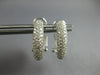 .52CT DIAMOND 14KT WHITE GOLD MULTI ROW PAVE UMBRELLA CLIP ON HANGING EARRINGS