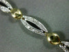 ESTATE WIDE 1.20CT DIAMOND 14KT WHITE & YELLOW GOLD OVAL TENNIS BRACELET #11318