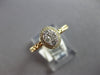 ESTATE .26CT DIAMOND 14KT YELLOW GOLD ROUND CLUSTER INVISIBLE OVAL HALO FUN RING