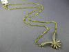 ESTATE 1.11CT DIAMOND 18KT YELLOW GOLD FIGARO FLOWER ITALIAN LINK NECKLACE #656