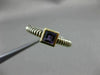 ESTATE .50CT AAA AMETHYST 925 SILVER & 14KT GOLD 3D SQUARE SOLITAIRE RING #22033