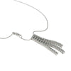 ESTATE 2.35CT DIAMOND 18KT WHITE GOLD 3D ROUND CLASSIC MULTI BAR FUN NECKLACE