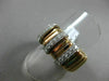 ESTATE LARGE .46CT DIAMOND 18KT WHITE & ROSE GOLD MULTI ROW PAVE FLEXIBLE RING