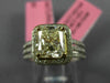 LARGE 2.73CT WHITE & FANCY YELLOW DIAMOND 18KT TWO TONE GOLD 3D ENGAGEMENT RING