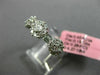 ESTATE .85CT ROUND & BAGUETTE DIAMOND 18KT WHITE GOLD 3 FLOWER ANNIVERSARY RING