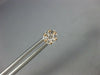 ESTATE SMALL .34CT DIAMOND 18KT ROSE GOLD CLASSIC FLOWER CLUSTER STUD EARRINGS
