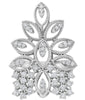 EXTRA LARGE .93CT DIAMOND 18KT WHITE GOLD 3D MULTI LEAF OPEN FILIGREE CROWN RING