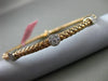ESTATE .26CT DIAMOND 14KT WHITE & ROSE GOLD PAST PRESENT FUTURE BANGLE BRACELET