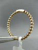 ESTATE .04CT ROUND DIAMOND 14KT ROSE GOLD 3D FIVE STONE MILGRAIN BEADED FUN RING