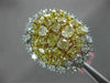 GIA LARGE 7.42CT WHITE & INTENSE YELLOW DIAMOND 18K 2 TONE GOLD 3D COCKTAIL RING