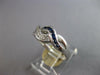 ESTATE .45CT DIAMOND & AAA SAPPHIRE 14K WHITE GOLD 3D CLASSIC INFINITY LOVE RING