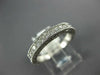 ESTATE 0.25CT DIAMOND 14KT WHITE GOLD FILIGREE MILGRAIN ETERNITY RING #19628