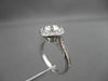 ESTATE .30CT DIAMOND 14K WHITE GOLD HALO BEZEL SEMI MOUNT ENGAGEMENT RING #19230