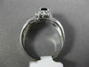 ESTATE .76CT DIAMOND & AAA SAPPHIRE 14KT WHITE GOLD 3D OVAL HALO FLOWER FUN RING