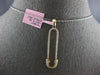 ESTATE LARGE .58CT DIAMOND 14K YELLOW GOLD SAFETY PIN FUN LOVE FLOATING NECKLACE