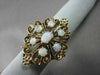 ANTIQUE LARGE FILIGREE AUSTRALIAN OPAL 1.30CTW 14KT YELLOW GOLD FLORAL RING !!!