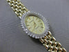 ESTATE .40CT DIAMOND 14KT WHITE & YELLOW GOLD OVAL GENEVE QUARTZ WATCH #19133