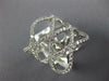 ESTATE LARGE 1.41CT DIAMOND 18K WHITE GOLD MULTI ROW MULTI WAVE ANNIVERSARY RING