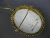 ANTIQUE AAA MULTI COLOR ENAMEL 14K YELLOW GOLD 3D LADY CAMEO PORTRAIT PIN BROOCH