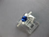 .61CT DIAMOND & AAA SAPPHIRE 18K WHITE GOLD 3D OVAL & ROUND FRIENDSHIP LOVE RING