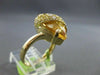 ESTATE 8.47CT CITRINE, YELLOW TOPAZ & DIAMOND 18KT YELLOW GOLD MARQUISE FUN RING