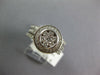 LARGE 1.53CT DIAMOND 14KT 2 TONE GOLD 3D HALO BEZEL ENGAGEMENT WEDDING RING SET