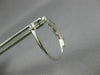 ESTATE .20CT DIAMOND 14KT WHITE GOLD 3D TWO ROW ETOILE OVAL HOOP EARRINGS