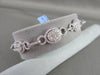 ANTIQUE 4.24CT WIDE FILIGREE 18KT DIAMOND ROUND BRACELET