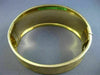 ESTATE LARGE 1.20CT DIAMOND 18KT YELLOW GOLD MATTE OVAL CLUSTER BANGLE BRACELET