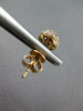 ESTATE .83CT DIAMOND 18K ROSE GOLD 3D CLASSIC CIRCULAR DOME SHAPE STUD EARRINGS