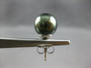 ESTATE AAA TAHITIAN PEARL 14KT WHITE GOLD 3D CLASSIC STUD EARRINGS