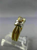 ESTATE .60CT DIAMOND 14KT WHITE & YELLOW GOLD 3D WEDDING ANNIVERSARY RING #1001