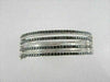 ANTIQUE WIDE 5.9CT DIAMOND 18KT W GOLD MULTI ROW BANGLE