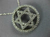 ESTATE LARGE 1.84CT DIAMOND 14K WHITE GOLD CIRCULAR STAR OF DAVID PENDANT #2481|2481-1