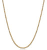 ESTATE 3.01CT DIAMOND 14KT YELLOW GOLD 3D CLASSIC ROUND ETERNITY TENNIS NECKLACE
