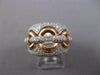 ESTATE LARGE 1.22CT DIAMOND 14KT WHITE & ROSE GOLD 3D CLASSIC LOVE KNOT FUN RING