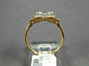 ESTATE WIDE 2.08CT DIAMOND & AAA AQUAMARINE 14K ROSE GOLD SQUARE ENGAGEMENT RING
