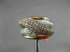 WIDE 1.54CT WHITE & PINK DIAMOND 18K WHITE & ROSE GOLD CRISS CROSS INFINITY RING