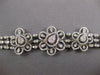 ESTATE LARGE 5.39CT DIAMOND 14KT WHITE GOLD CLUSTER MULTI FLOWER TENNIS BRACELET