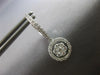 ESTATE .98CT DIAMOND 14KT WHITE GOLD 3D CLASSIC FLOWER HALO FUN HANGING EARRINGS