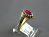 ESTATE .99CT DIAMOND & AAA RUBY 14KT YELLOW GOLD 3D MARQUISE & ROUND FUN RING