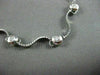 ESTATE 1.20CT DIAMOND 14KT WHITE GOLD FLOATING WAVE BY THE YARD NECKLACE #7219