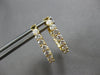 .95CT DIAMOND 18KT YELLOW GOLD 3D ROUND CLASSIC INSIDE OUT HOOP HANGING EARRINGS